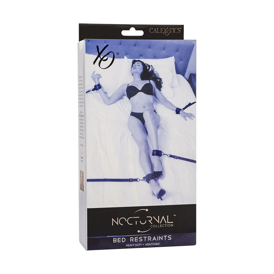 CALEXOTICS - NOCTURNAL CEINTURE DE LIT RÉGLABLE EN CUIR NOIR